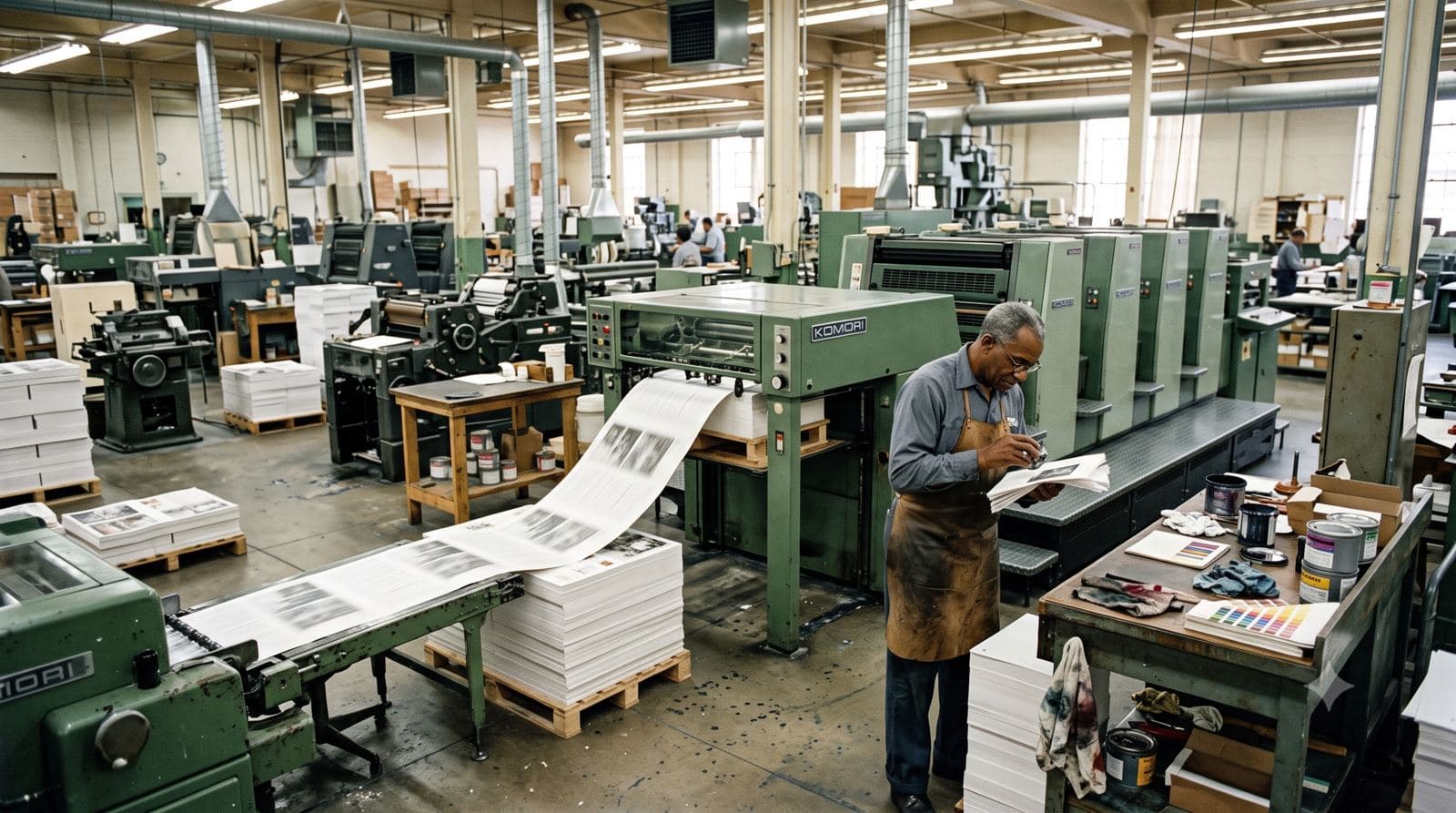 The BrandBoostPrints press floor in Spokane